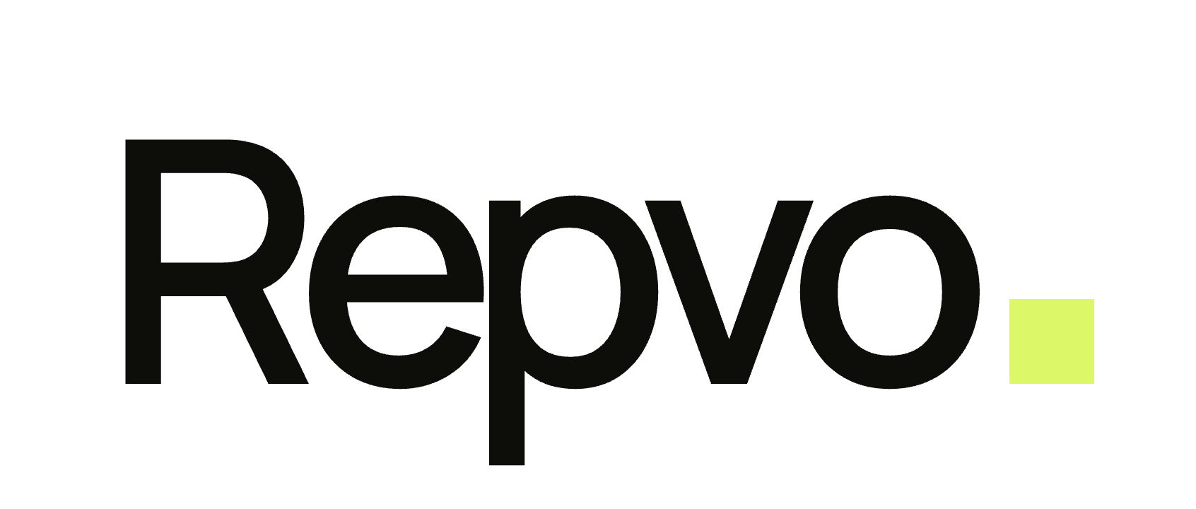 Repvo wordmark in near-black
